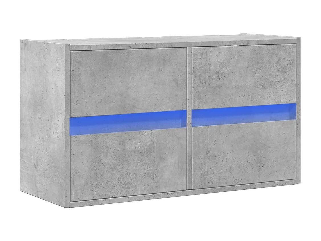 Tv-wandmeubel met LED-verlichting 80x31x45 cm betongrijs