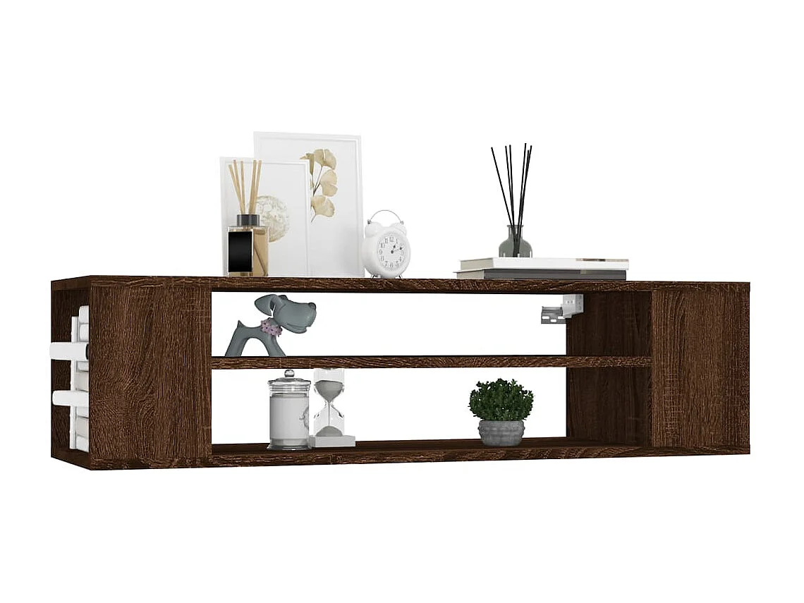 Armoire TV suspendue Chêne marron 100x30x26,5cm Bois Ingénierie