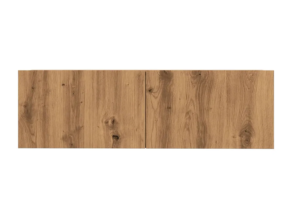 Meubles TV muraux 2 pièces chêne artisanal 100x30x30 cm