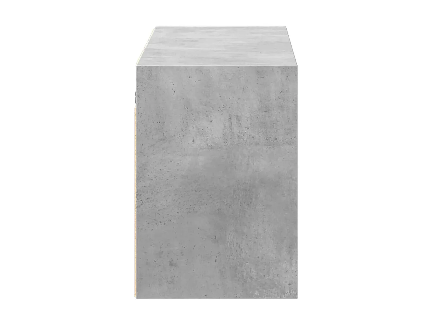 Meuble TV mural avec lumières LED gris béton 130x31x45 cm