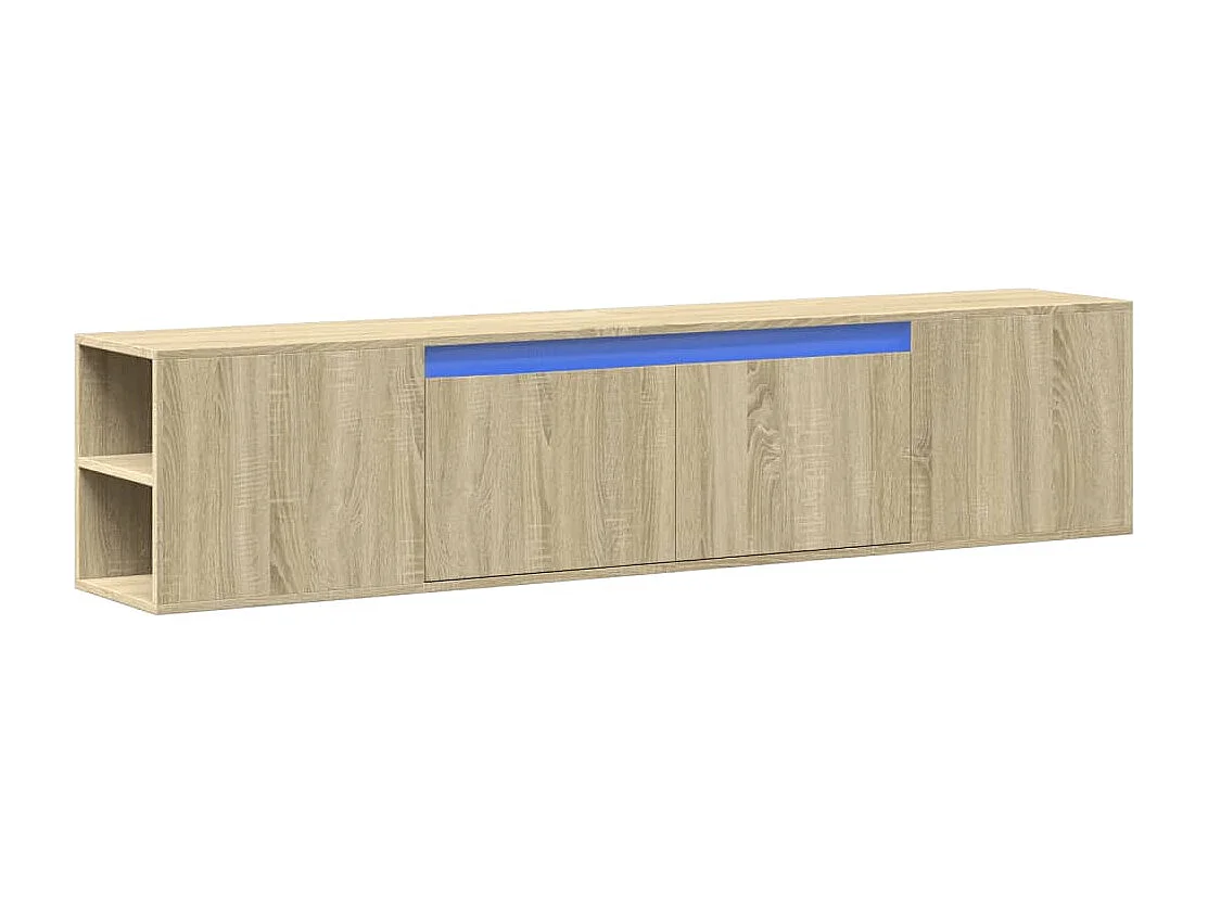 Meuble TV mural avec LED chêne sonoma 180x31x39,5 cm