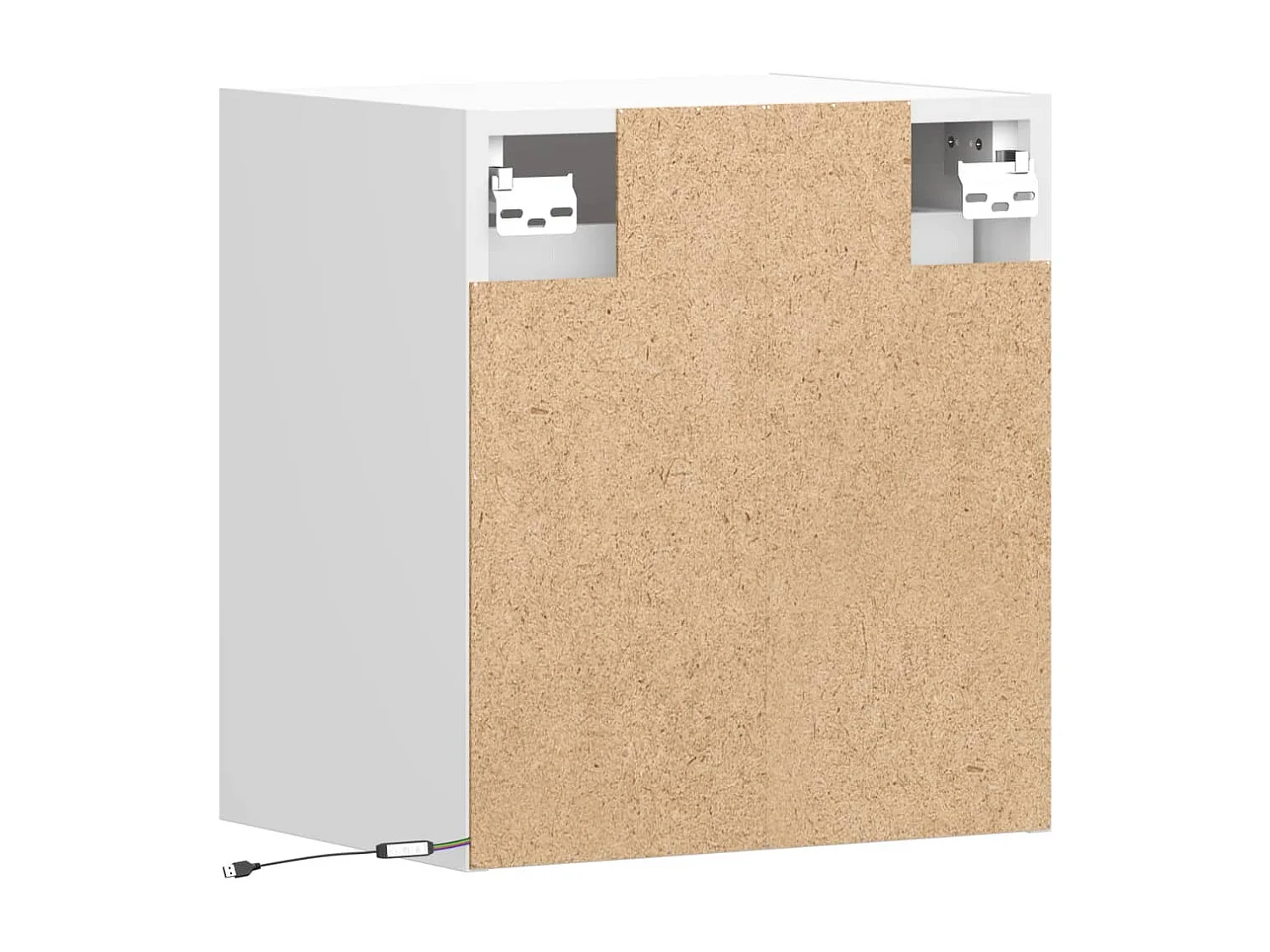 Meuble TV mural avec lumières LED blanc 41x31x45 cm