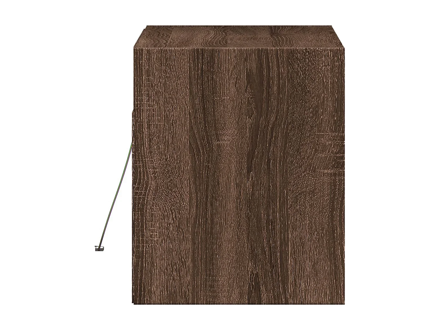 Meuble TV mural avec lumières LED chêne marron 80x31x35 cm