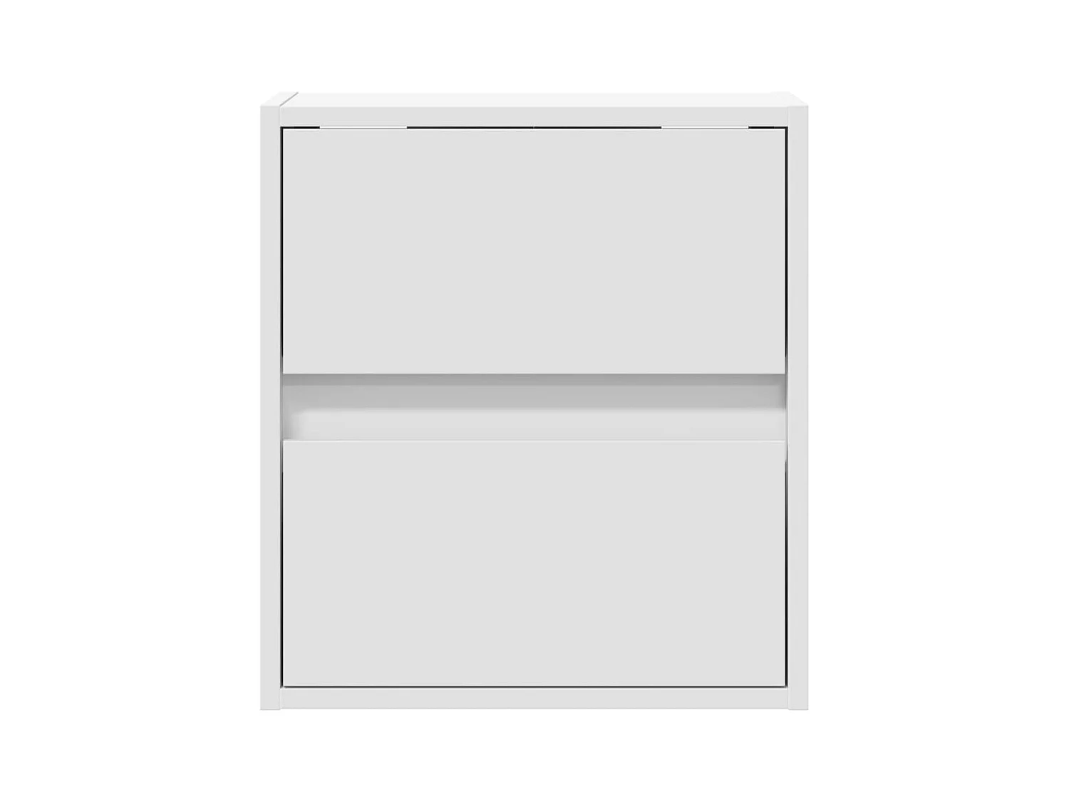 Meubles TV muraux avec lumières LED 2 pièces blanc 41x31x45 cm