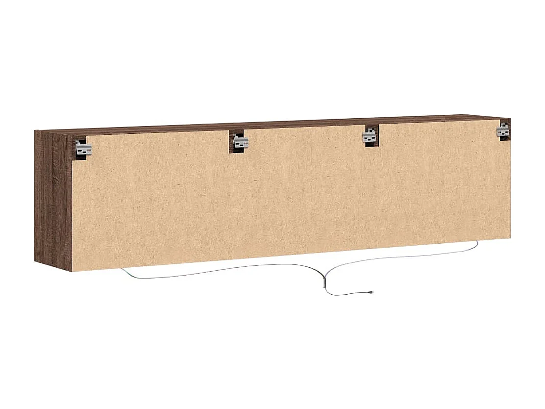 Meuble TV mural avec LED chêne marron 180x31x45 cm