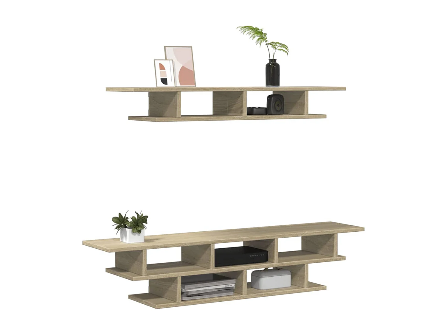 Unités murales TV chêne sonoma bois d'ingénierie