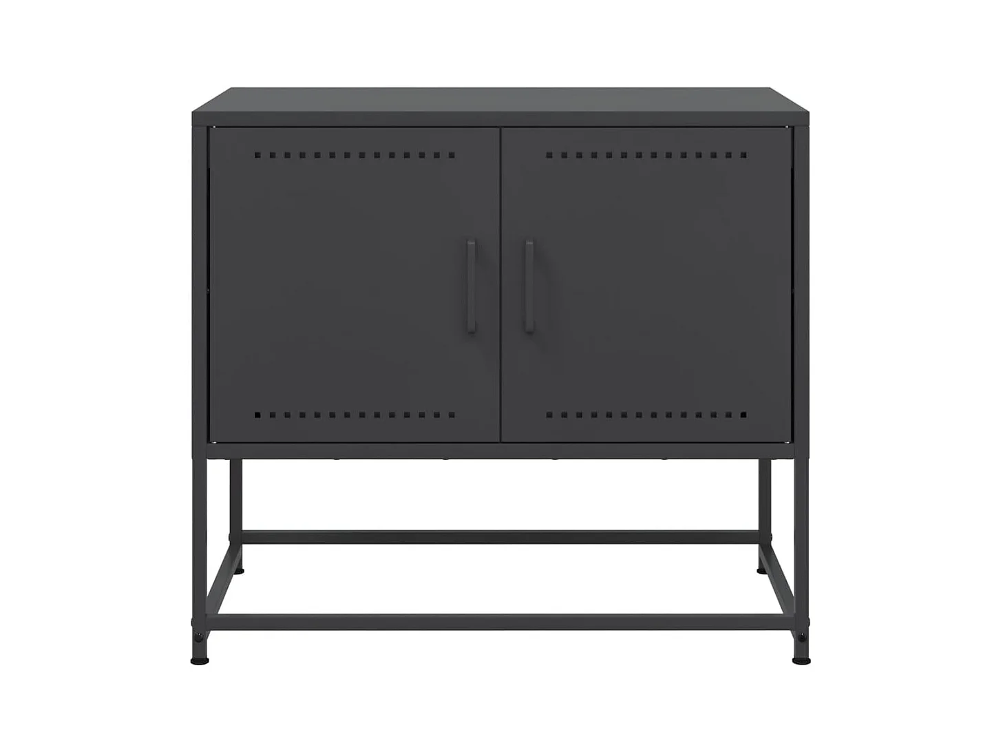 Meuble TV noir 68,5x39x60,5 cm acier