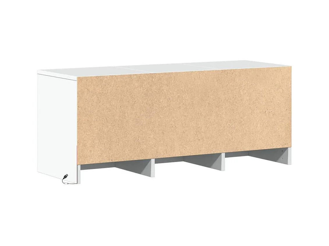 Meuble TV avec LED blanc 97x34x40 cm bois d'ingénierie