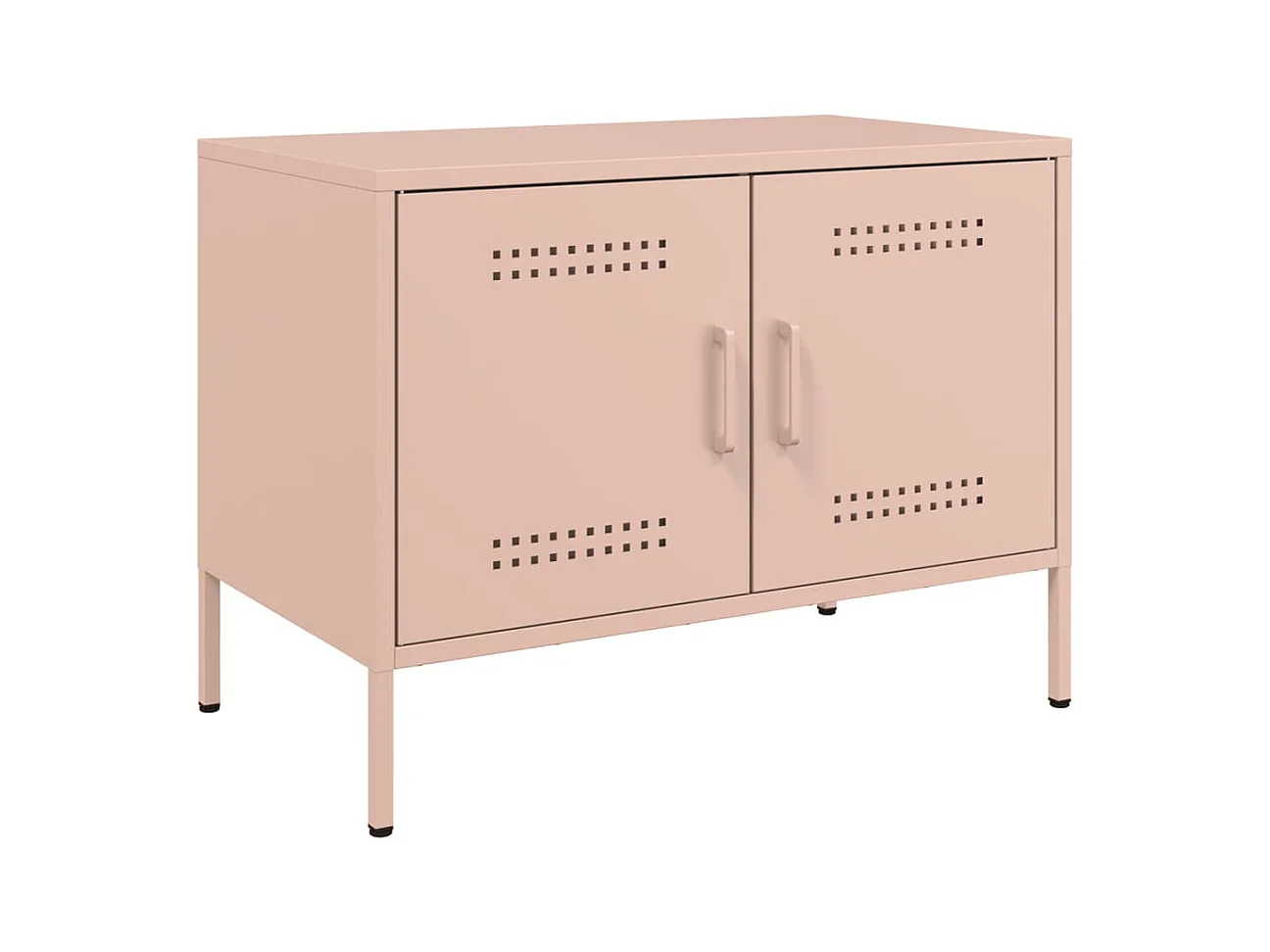 Meubles TV 2 pièces rose 68x39x50,5 cm acier