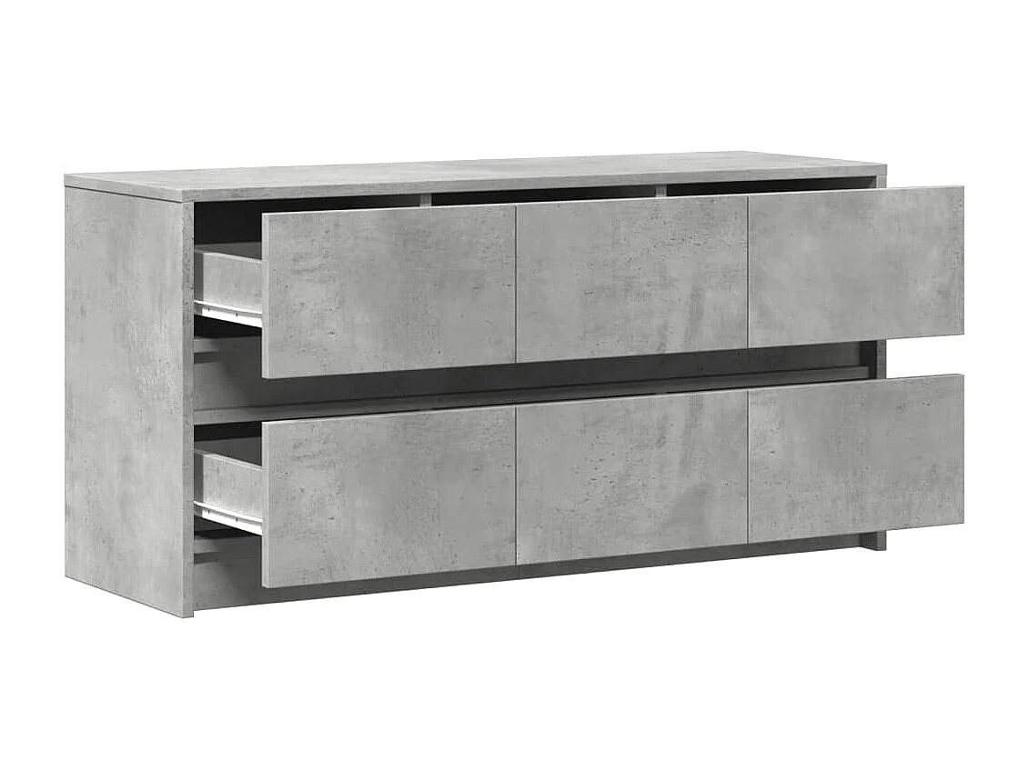 Tv-meubel met LED 100x34x50 cm bewerkt hout betongrijs