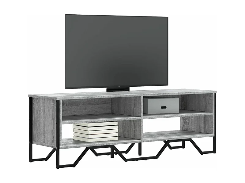 Meuble TV sonoma gris 122x34x41 cm bois d'ingénierie