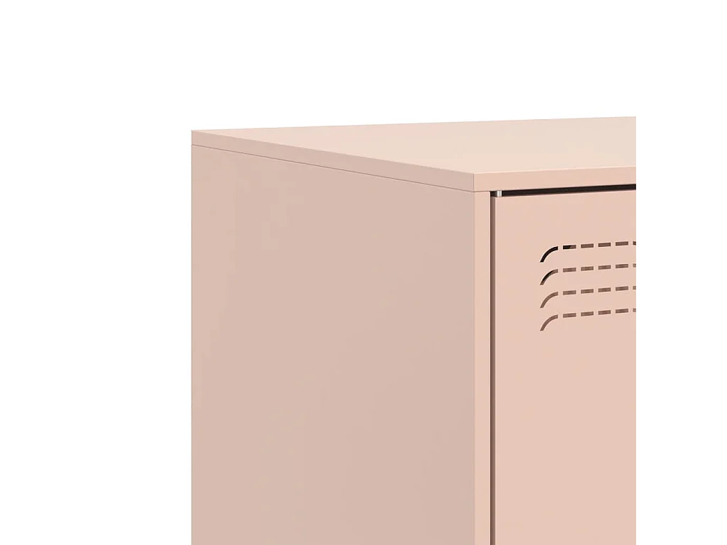 Meubles TV 2 pièces rose 67x39x44 cm acier