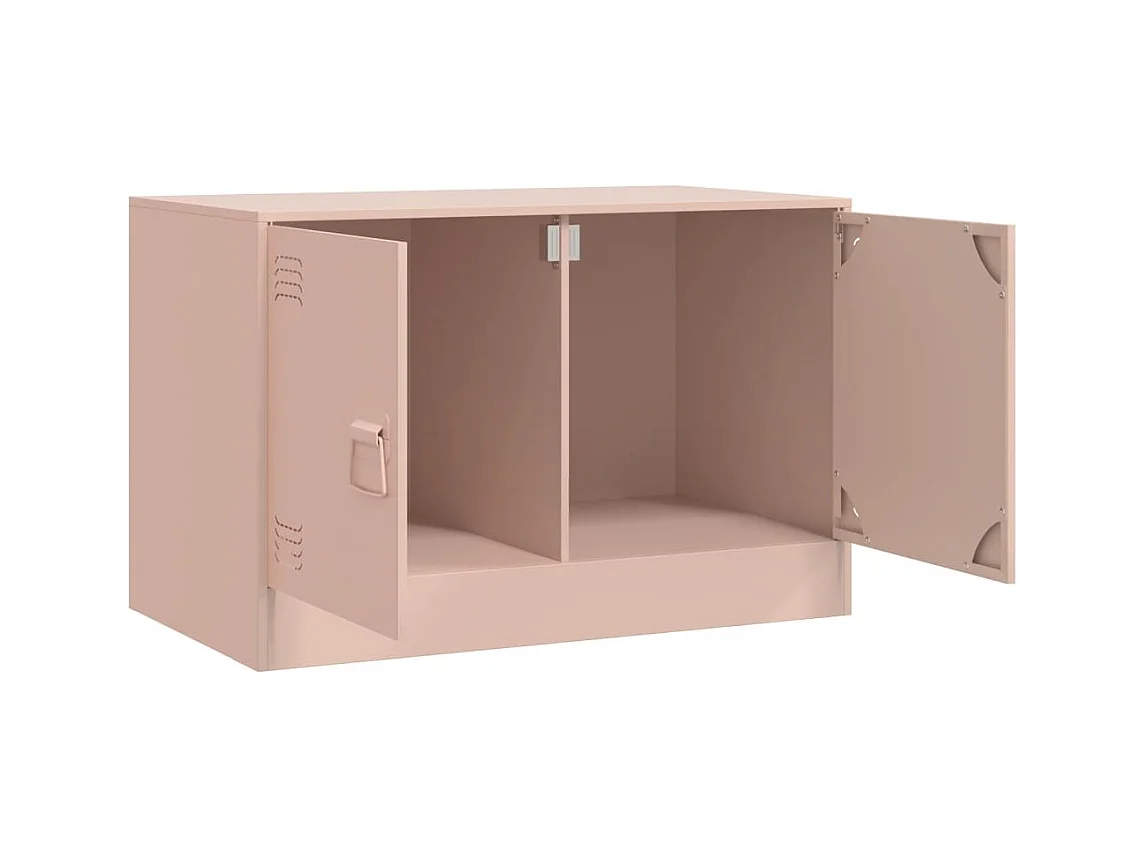 Meuble TV rose 67x39x44 cm acier