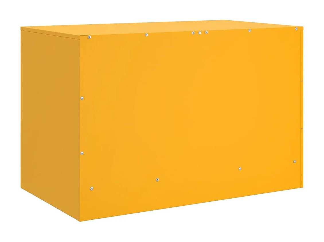 Meubles TV 2 pièces jaune moutarde 67x39x44 cm acier