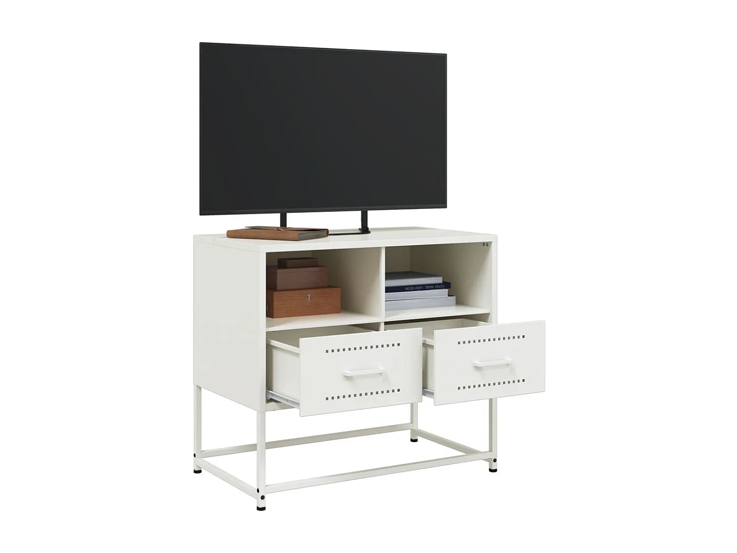 Tv-meubel 68x39x60,5 cm staal wit