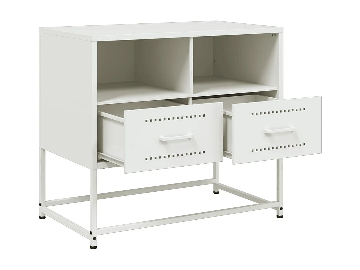 Tv-meubel 68x39x60,5 cm staal wit