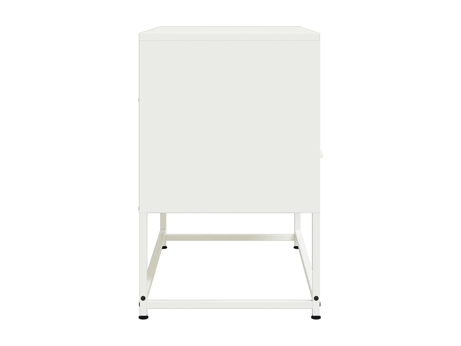 Meuble TV blanc 68x39x60,5 cm acier