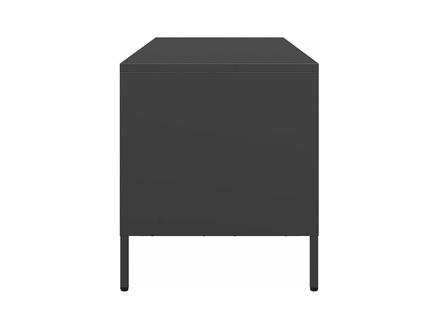 Meuble TV noir 101,5x39x43,5 cm acier laminé à froid