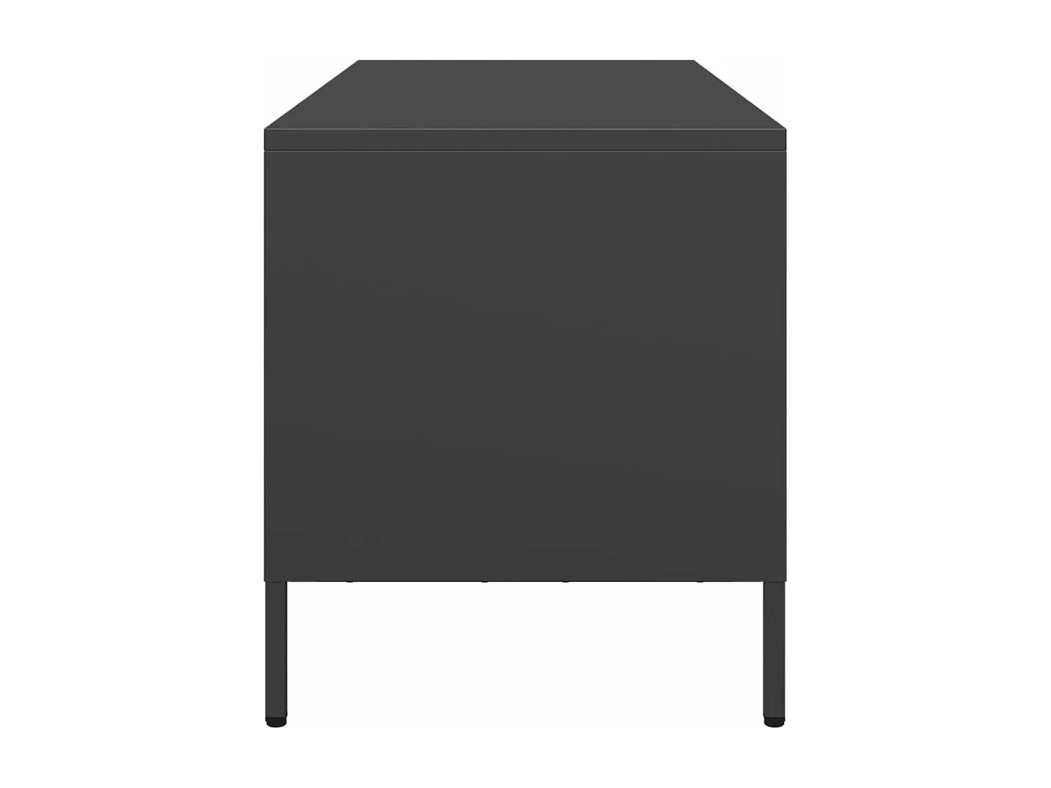 Meuble TV noir 101,5x39x43,5 cm acier laminé à froid