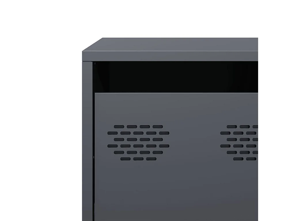 Meuble TV anthracite 68x39x43,5 cm acier laminé à froid