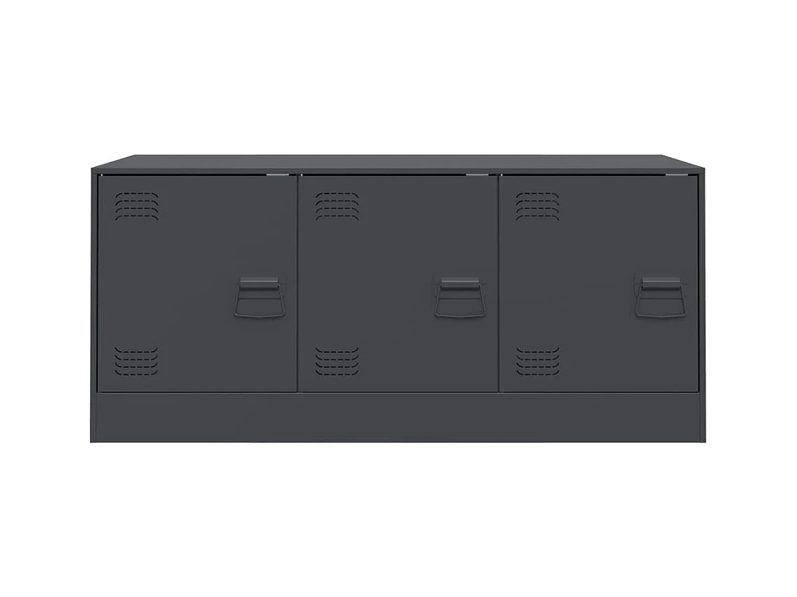 Meuble TV anthracite 99x39x44 cm acier