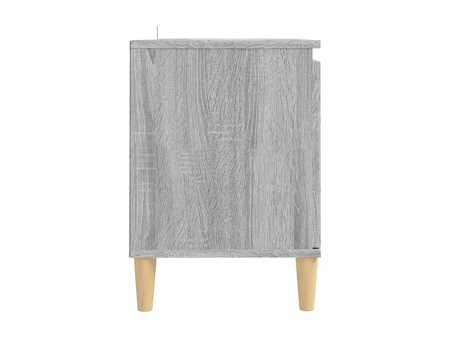 Meuble TV avec pieds en bois solide Sonoma gris 103,5x35x50 cm