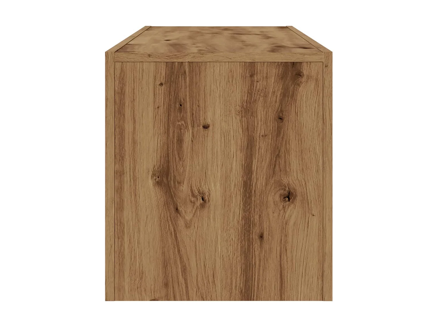 Tv-meubel met LED 120x36,5x40 cm bewerkt hout artisanaal eiken