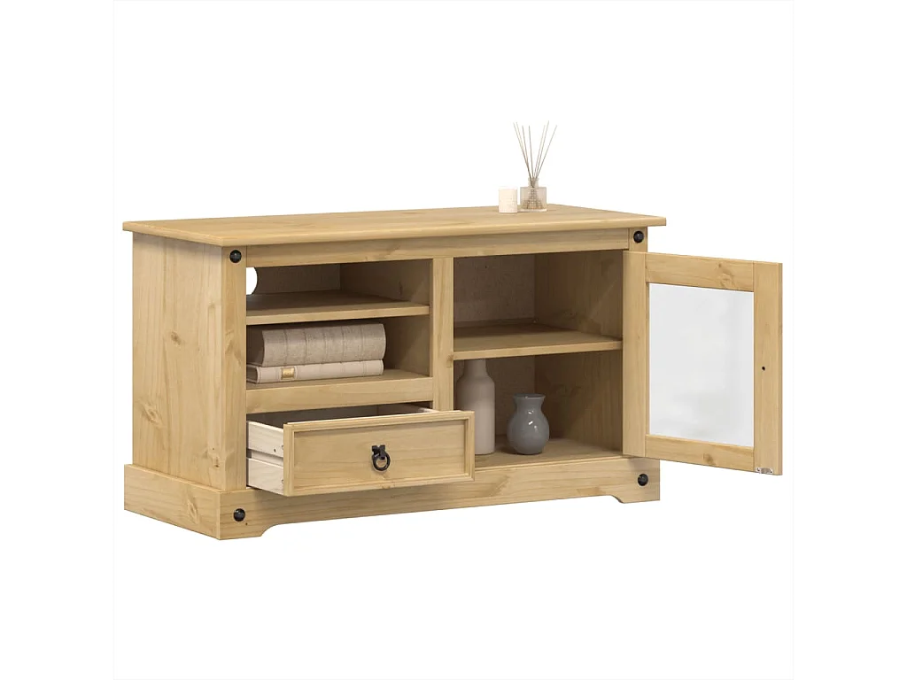 Meuble TV Corona 100x45x58 cm bois de pin massif