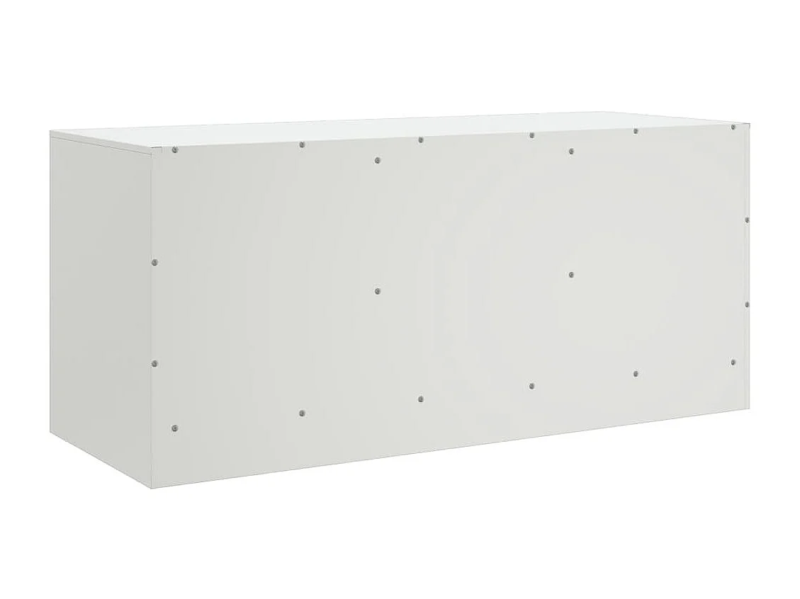 Meuble TV blanc 99x39x44 cm acier
