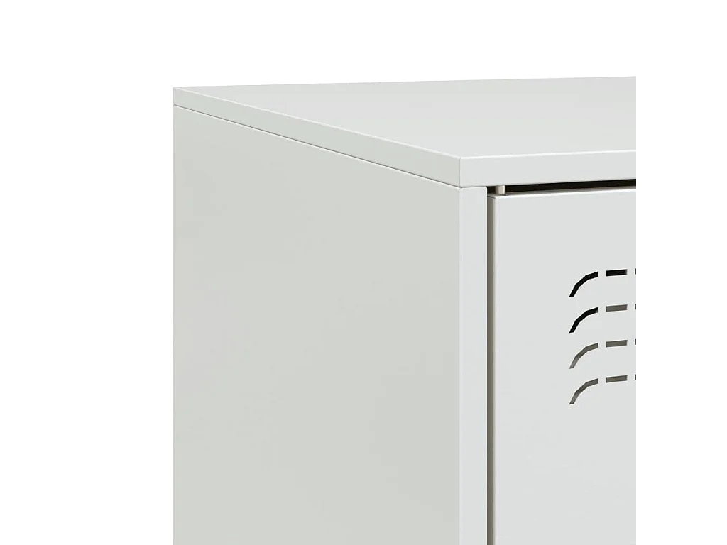 Meuble TV blanc 99x39x44 cm acier