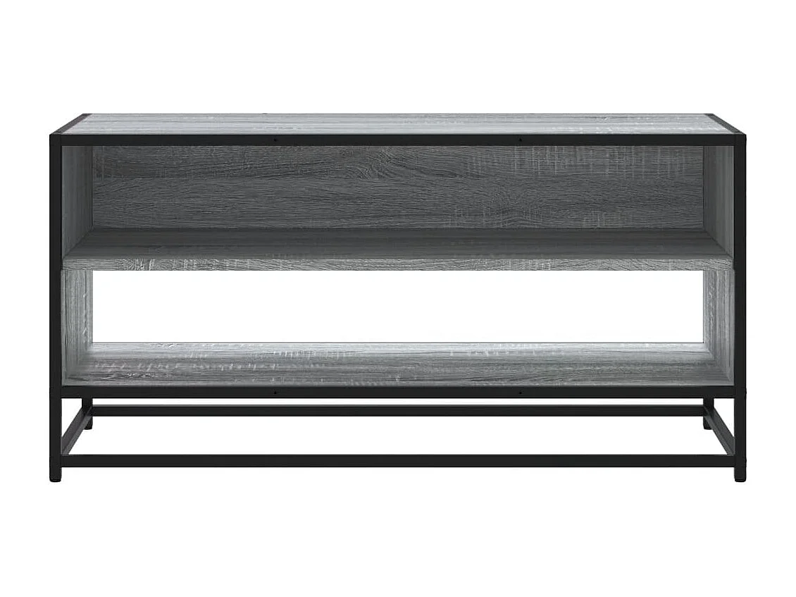 Meuble TV sonoma gris 91x40x46 cm bois d'ingénierie et métal