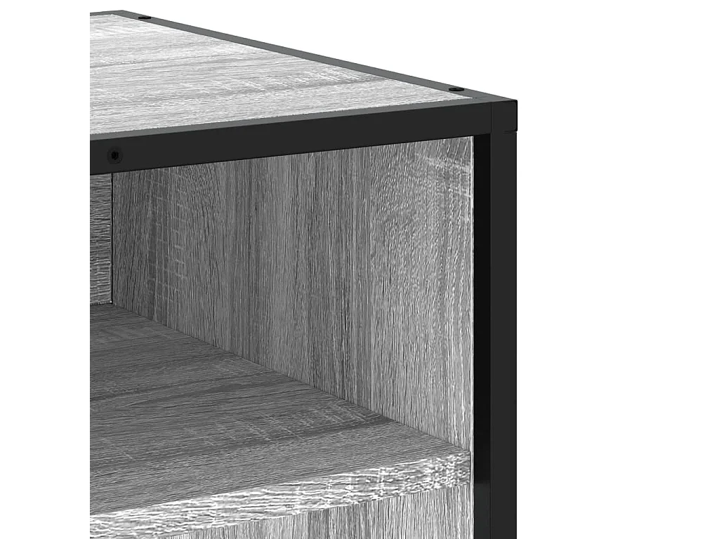 Meuble TV sonoma gris 91x40x46 cm bois d'ingénierie et métal