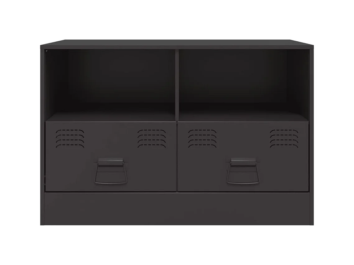 Meuble TV noir 67x39x44 cm acier