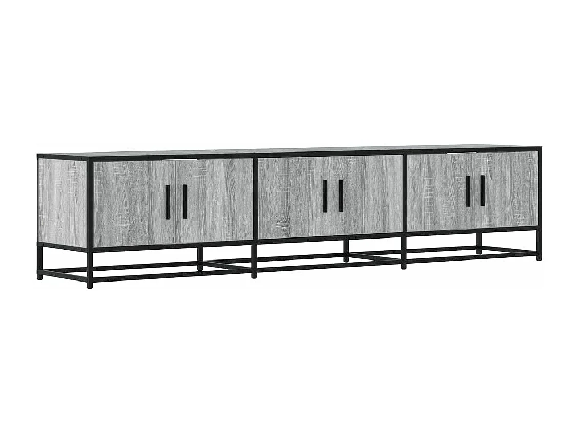 Meuble TV sonoma gris 180x35x41 cm bois d'ingénierie