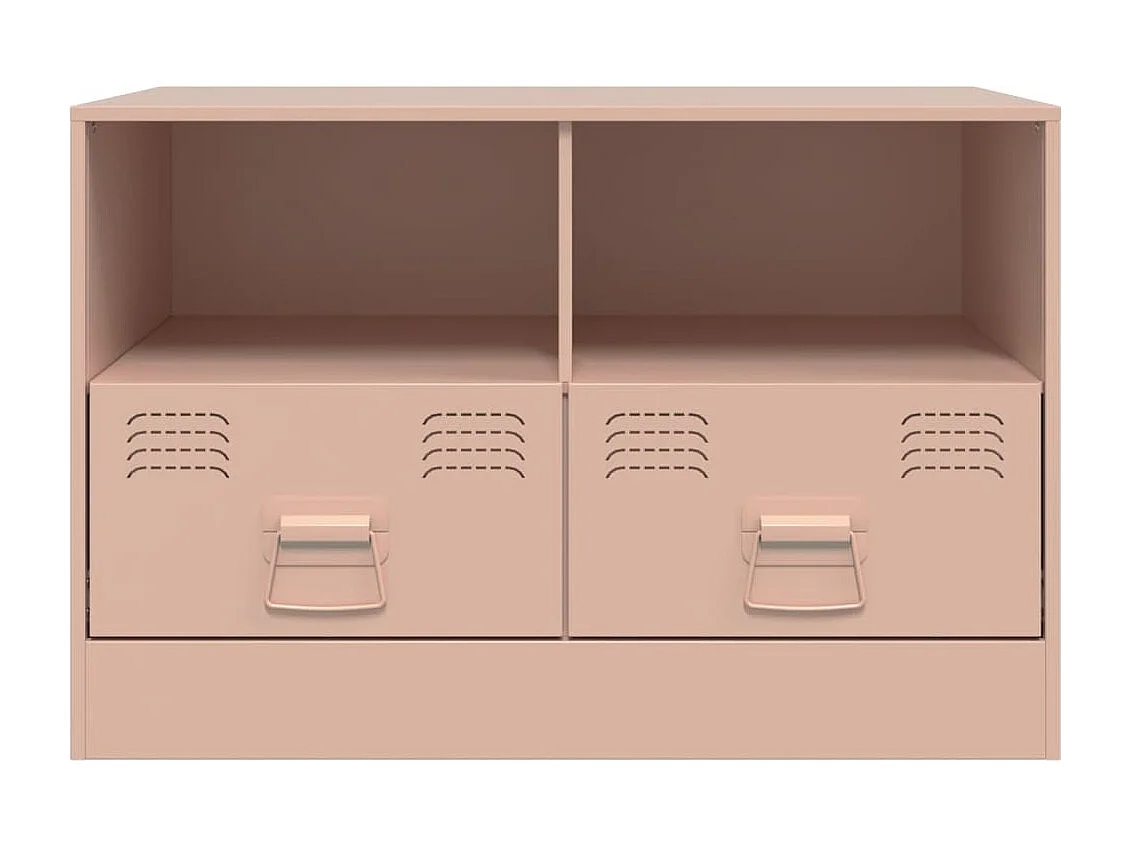 Meubles TV 2 pièces rose 67x39x44 cm acier