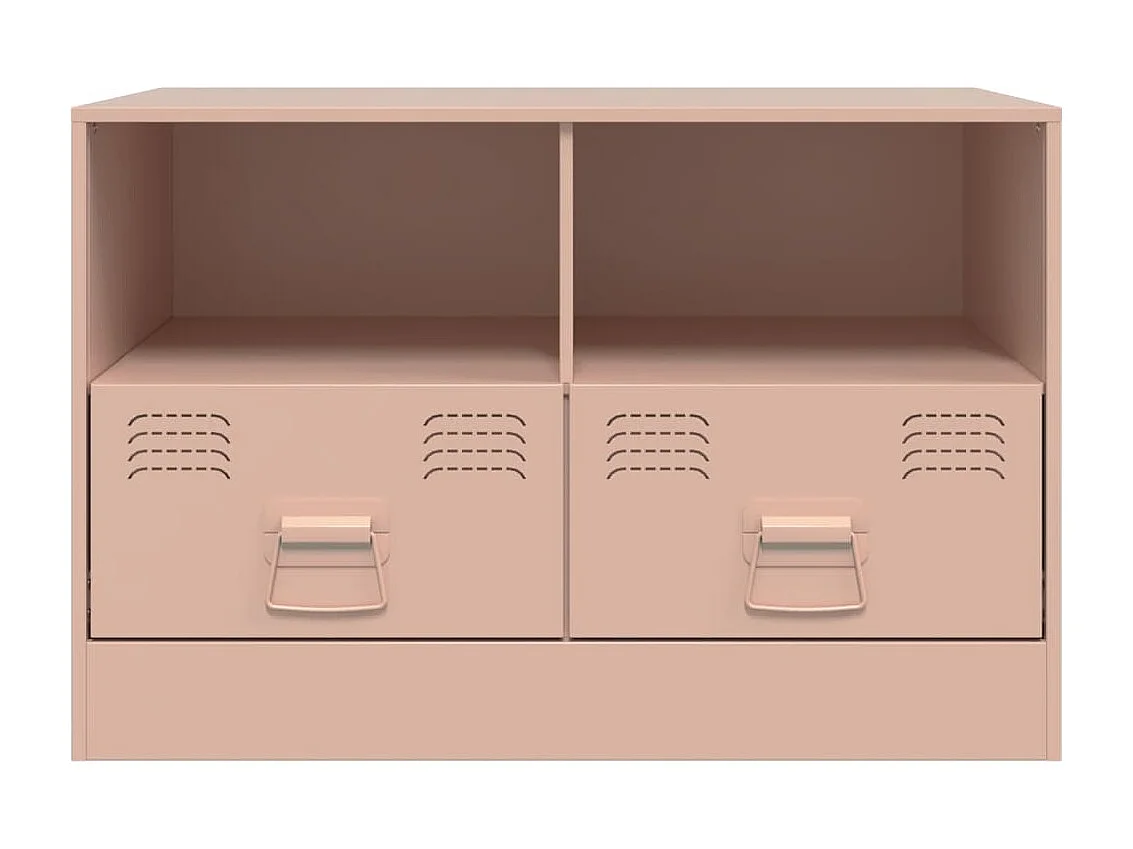 Meubles TV 2 pièces rose 67x39x44 cm acier