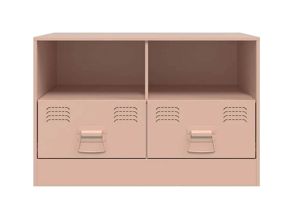 Meubles TV 2 pièces rose 67x39x44 cm acier