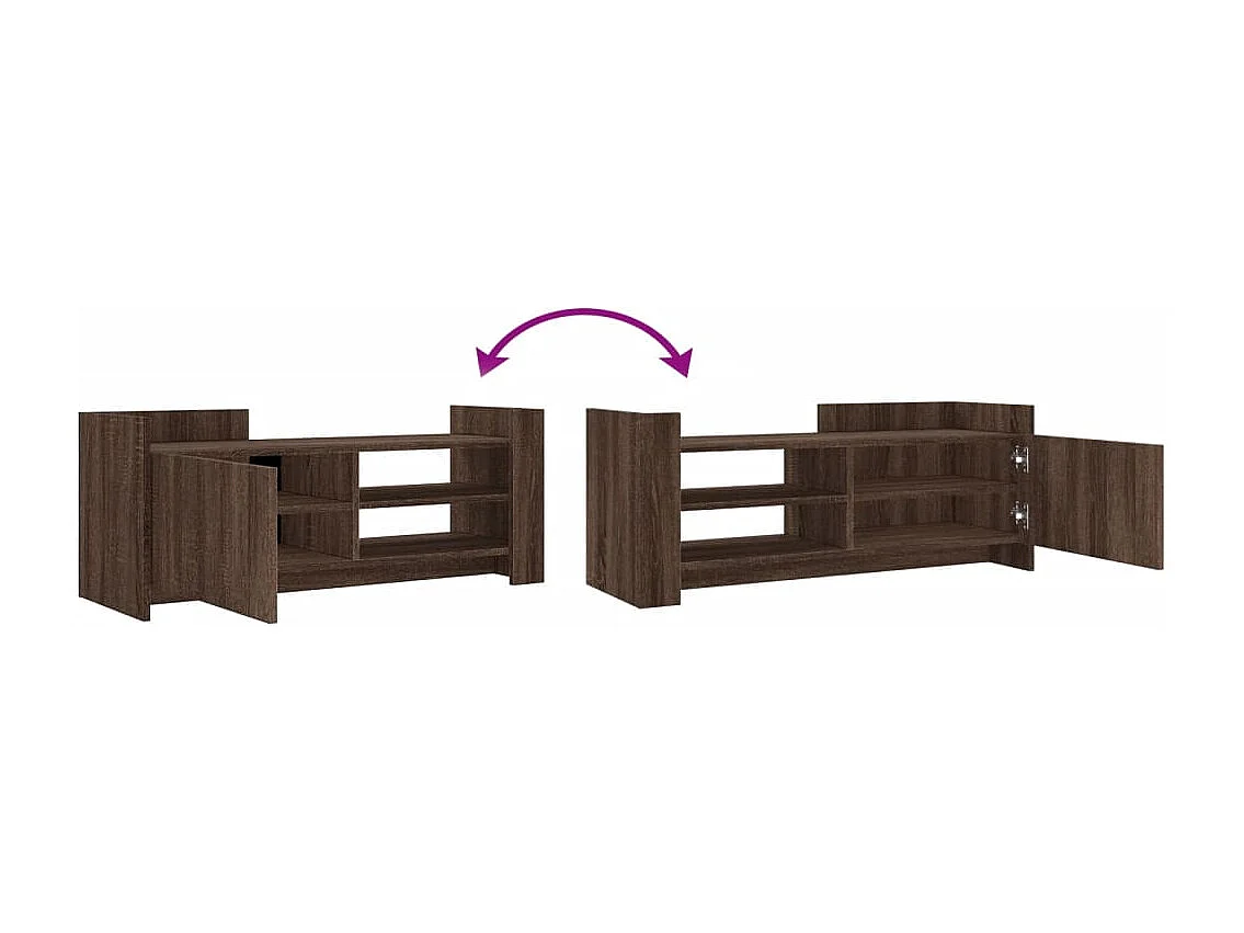 Meuble TV Chêne marron 100x35x40 cm Bois d'ingénierie