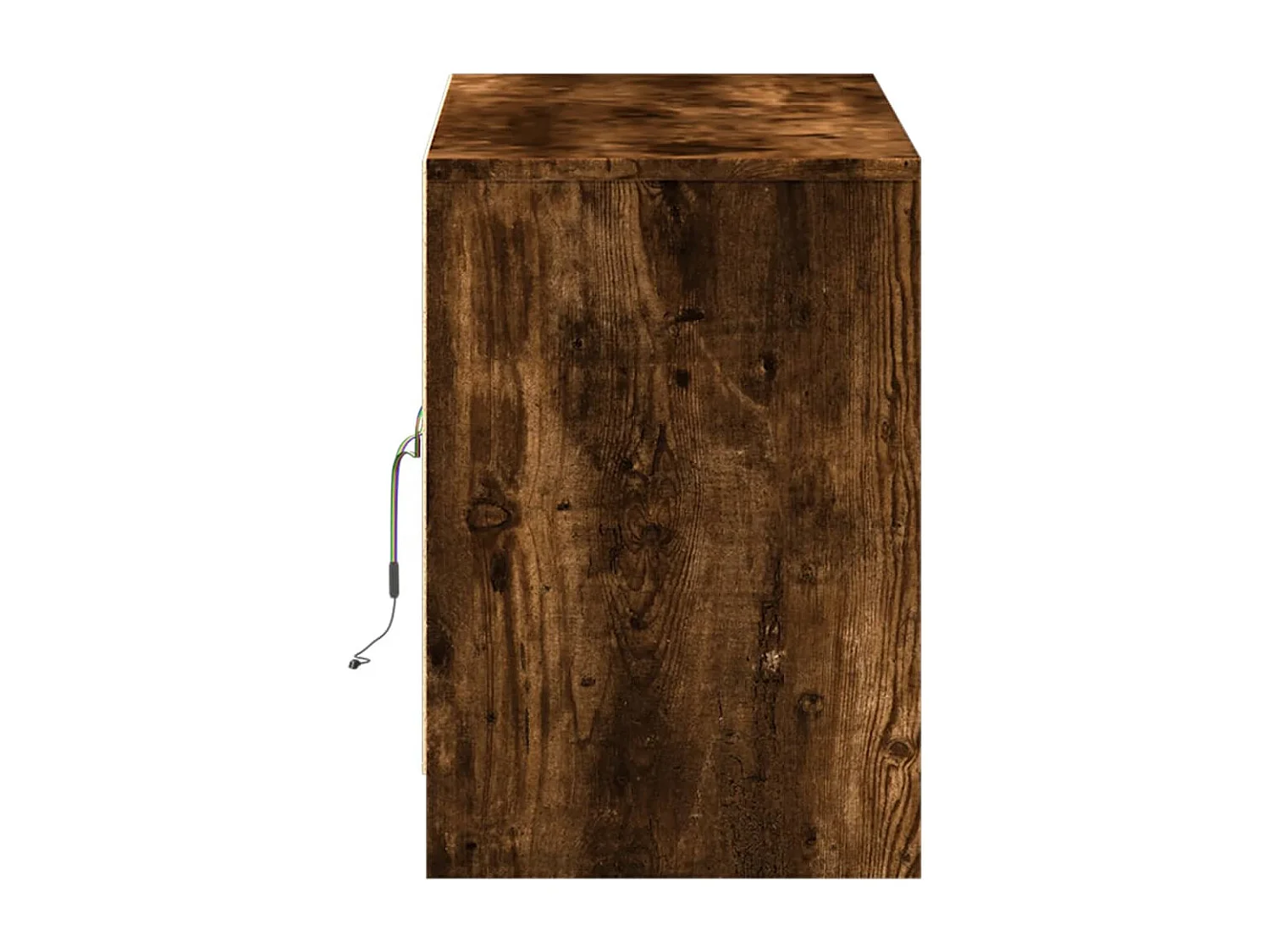 Tv-meubel met LED 100x34x50 cm bewerkt hout gerookt eikenkleur