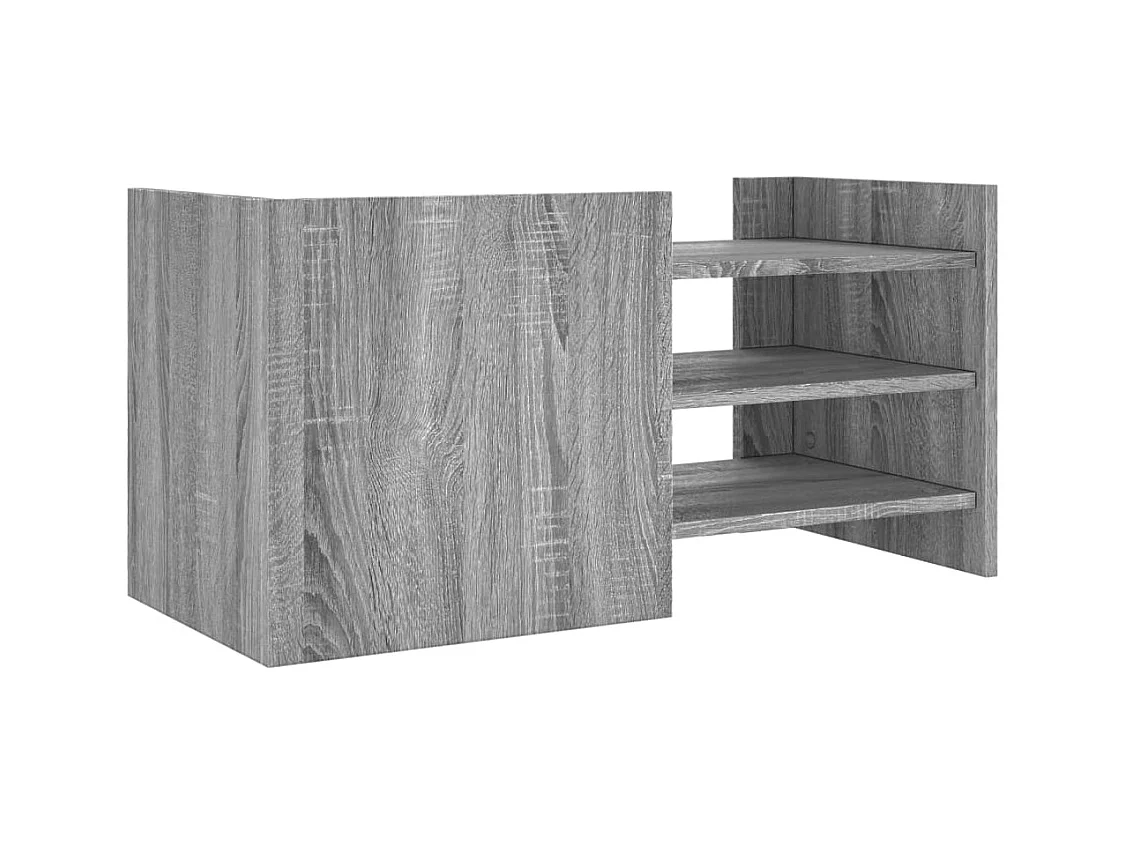 Meuble TV sonoma gris 80x35x40 cm bois d'ingénierie