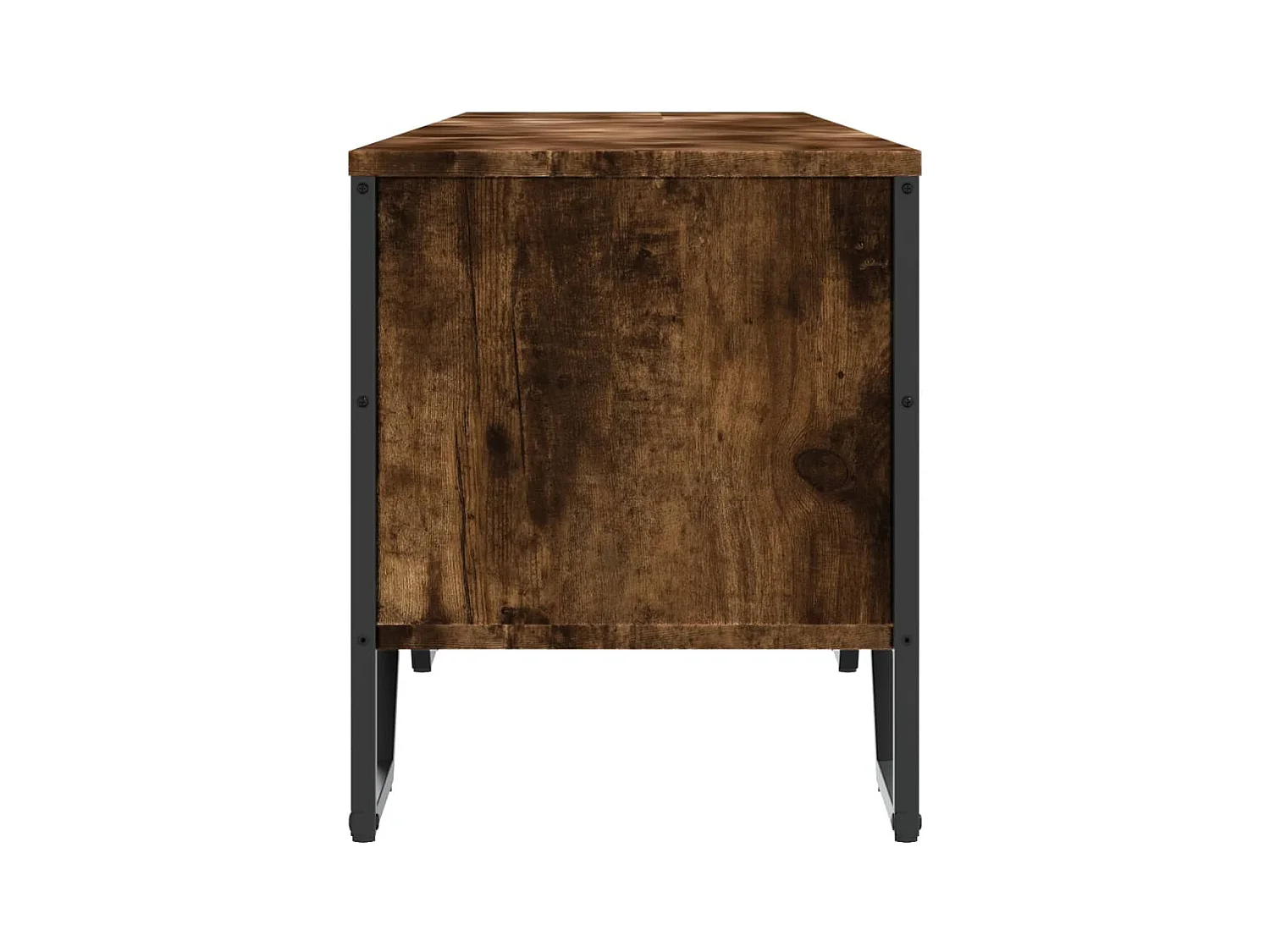 Meuble TV chêne fumé 180x34x41 cm bois d'ingénierie