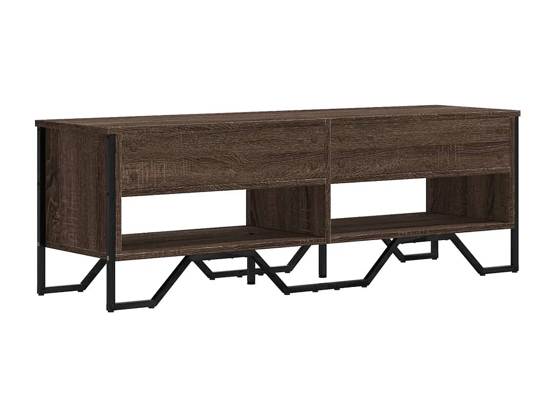 Meuble TV chêne marron 122x34x41 cm bois d'ingénierie