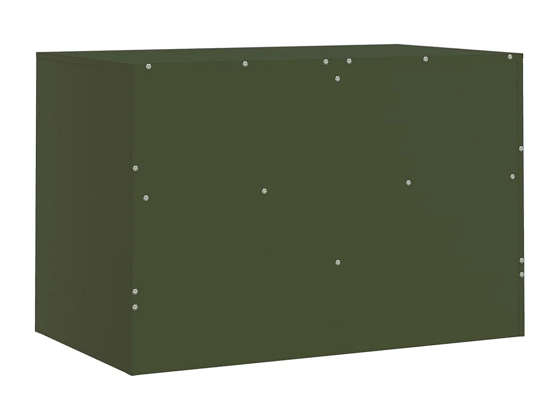 Meubles TV 2 pièces vert olive 67x39x44 cm acier