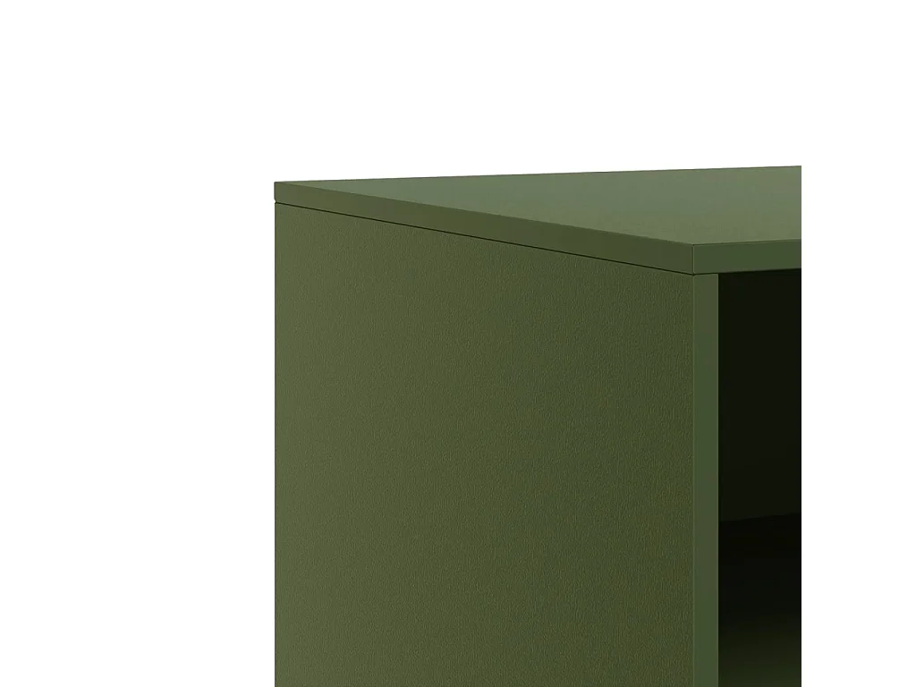 Meubles TV 2 pièces vert olive 67x39x44 cm acier