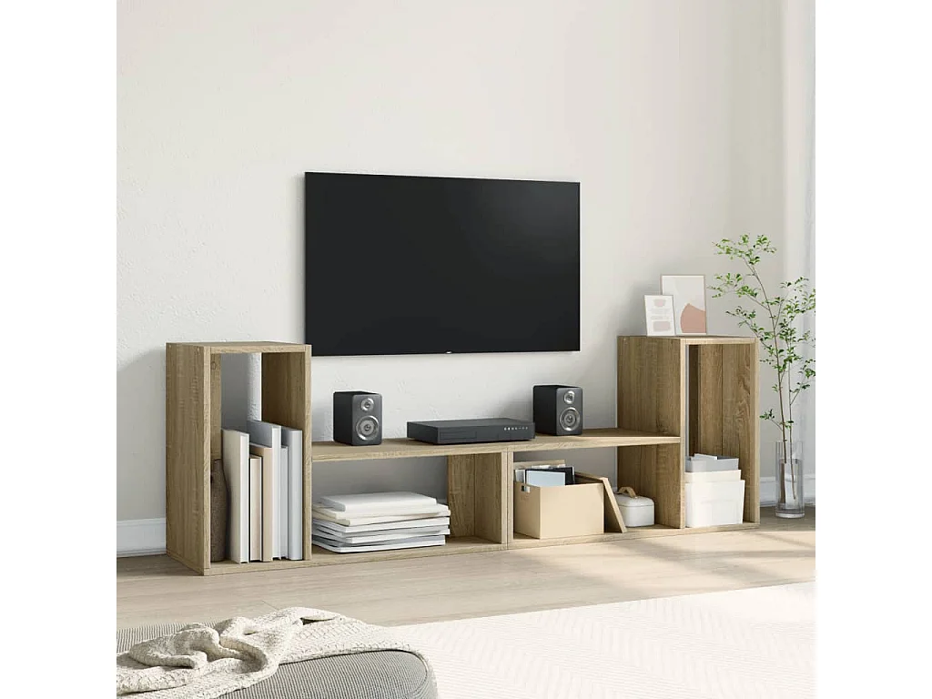 Meubles TV 2 pièces chêne sonoma 75x30x50 cm bois d'ingénierie