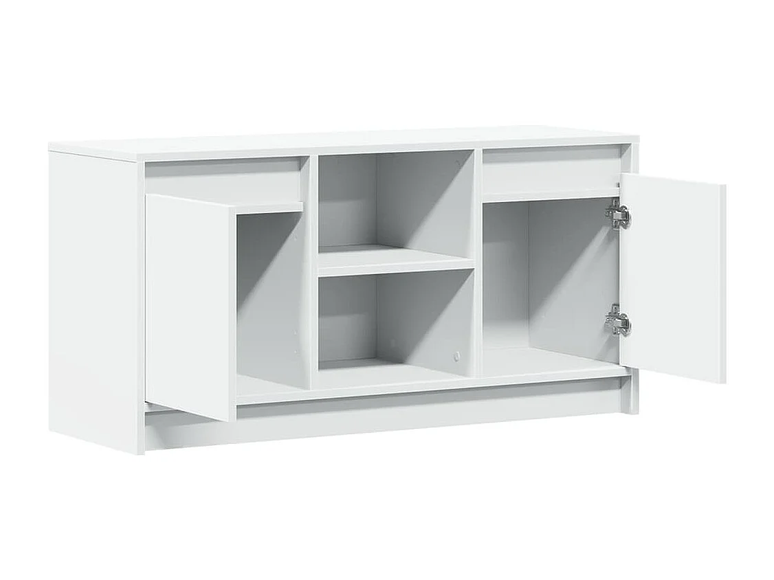 Meuble TV avec LED blanc 100x34x50 cm bois d'ingénierie