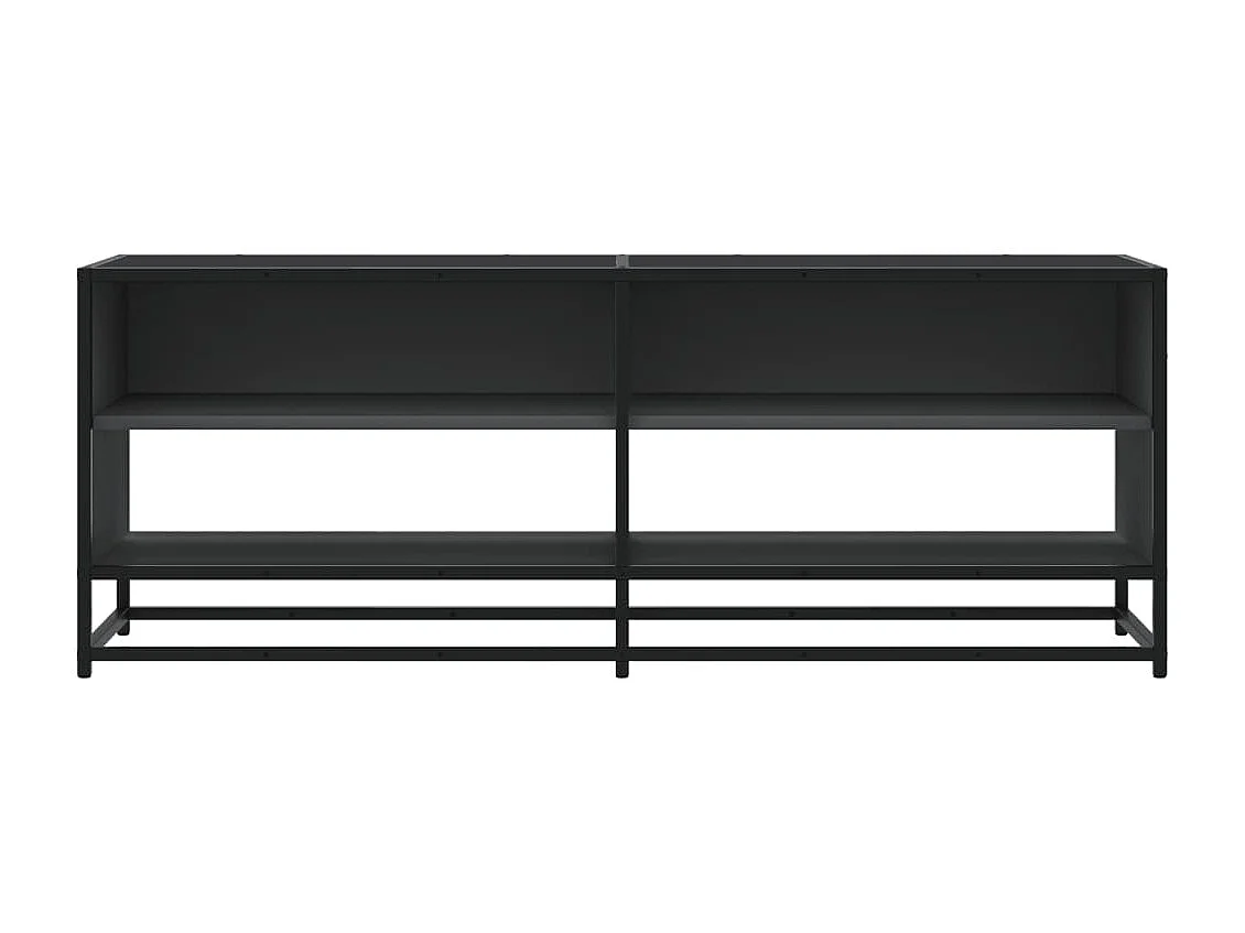 Tv-meubel 120,5x40x46 cm bewerkt hout en metaal zwart