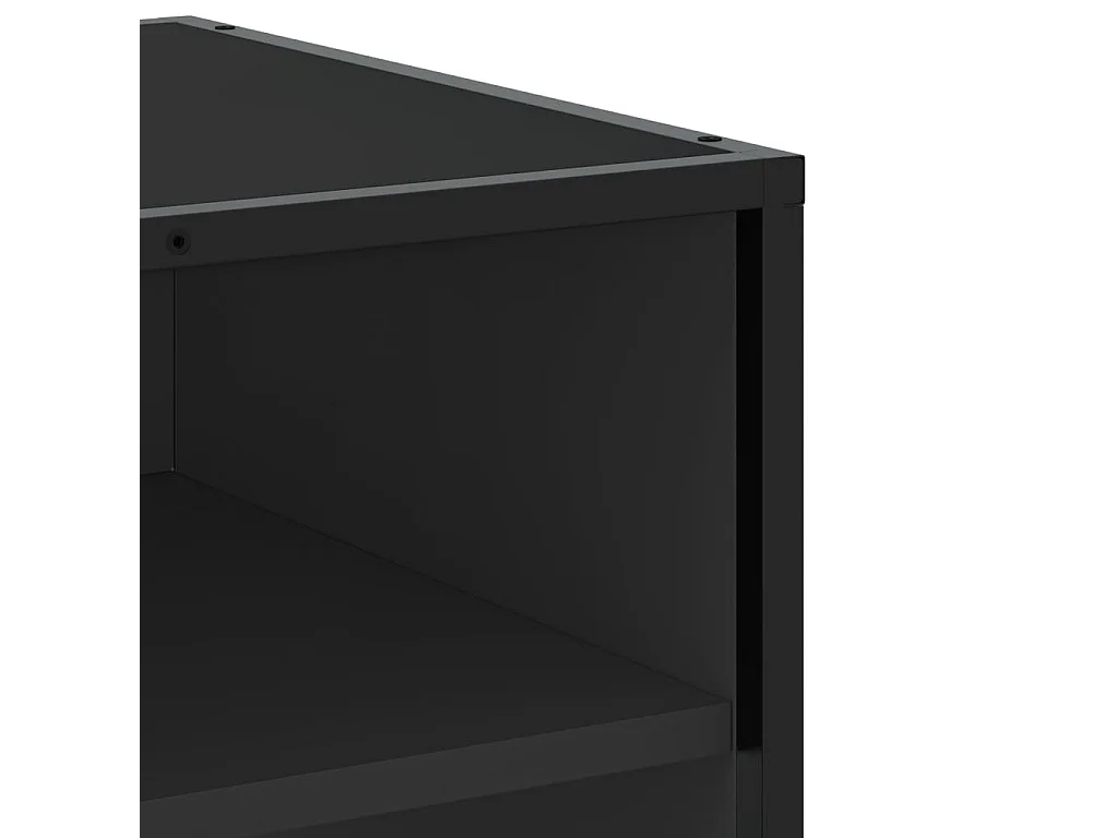 Tv-meubel 120,5x40x46 cm bewerkt hout en metaal zwart