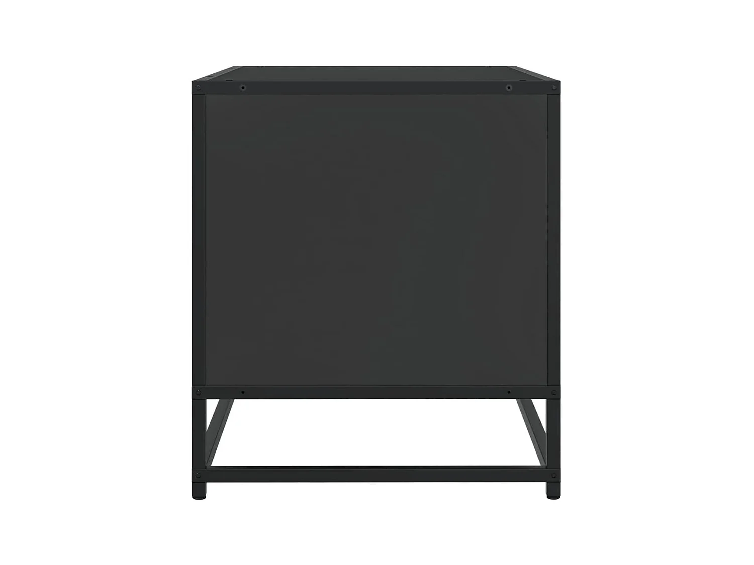 Meuble TV noir 120,5x40x46 cm bois d'ingénierie et métal