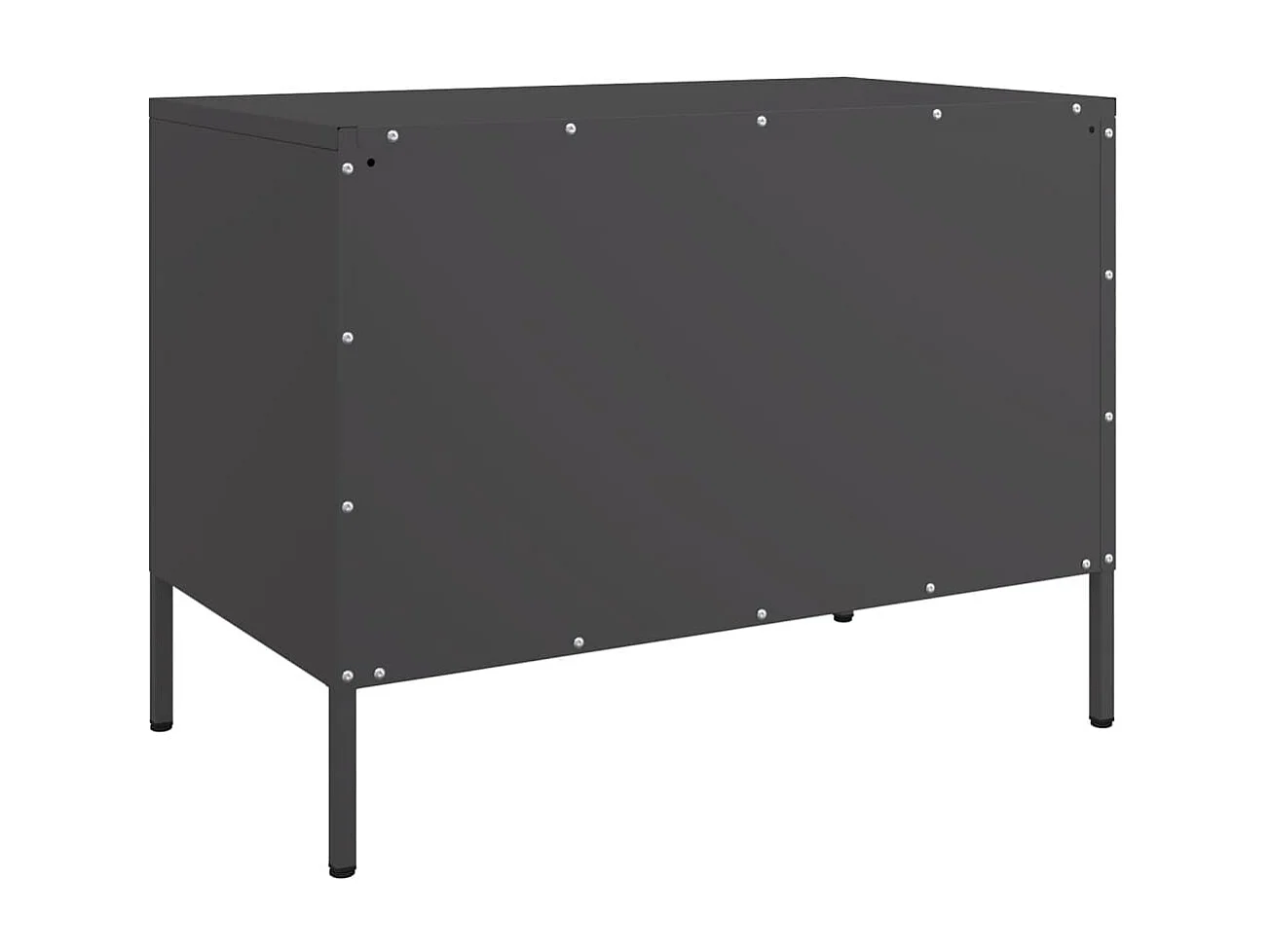 Meubles TV 2 pièces noir 68x39x50,5 cm acier